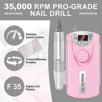 Machine à ongles professionnelle 35000 tr/min, ponceuse électrique rechargeable pour manucure et pédicure, moteur de polissage pour nail art