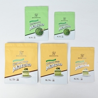 Pochette refermable personnalisée gaufrée pour poudre de thé vert Matcha, qualité alimentaire, étanche et anti-humidité