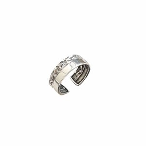 Silver Ruitai S925 Silver Textured Geometric <b>Ring</b> For Women Size B Small Jz939 Gift Jewelry - Product Image 5