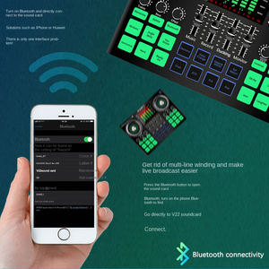 <span class=keywords><strong>Tarjeta</strong></span> de <span class=keywords><strong>sonido</strong></span> <span class=keywords><strong>externa</strong></span> de grabación en vivo V22 con logotipo personalizado más vendido para estudio de grabación interfaz de Audio Usb transmisión en vivo - Product Image 4