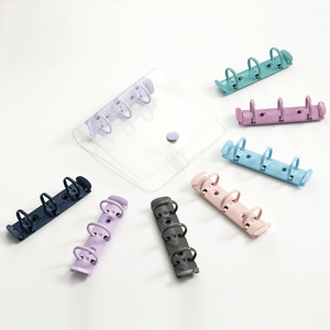Macaron A8 3-Ring chất kết dính cơ chế màu xanh màu hồng tím kim loại Clip Loose-Leaf cuốn sách lỏng lẻo-Leaf chất kết dính Vòng cơ chế với kích hoạt - Product Image 3