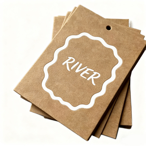 <strong>Custom</strong> Eco-Friendly Hanging Labels Kraft Paper Printed Black <strong>Hang</strong> <strong>Tags</strong> Swing Price <strong>Tags</strong> for Shoes Jeans Clothing &amp; Jewelry Brand - Product Image 3