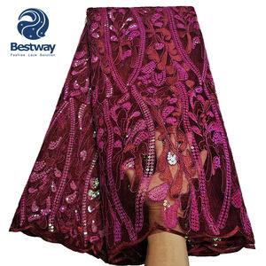 Bestway <span class=keywords><strong>Africano</strong></span> 3d Corda Ricamato Paillettes Tessuto Del Merletto Netto Francese - Product Image 6