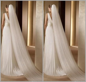 Voile de mariée GENYA, long et magnifique, à deux couches, 3 mètres, voile de cathédrale ivoire, voile de mariage 2024 - Product Image 2