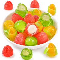 Bonbons TIK TOK Halal en gros, personnalisés, à la saveur de banane et de prune, gommes à mâcher moelleuses fourrées à la confiture, saveur fruitée, en vrac