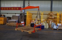 Faisceau de levage de palette Portable 2000KG outils de déplacement de palette élévateur de palette jaune sûr pour la remise des matériaux