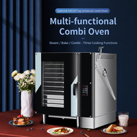 Four combiné commercial à nettoyage automatique, contrôle indépendant des niveaux, 4/6/10 plateaux, four vapeur intelligent pour hôtels, restaurants et cuisines