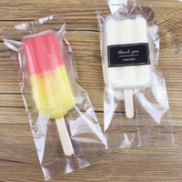 Sacs d'emballage en plastique transparent biodégradable pour bâtonnets glacés, impression personnalisée en héliogravure, antistatiques, pour la vente en gros de crèmes glacées