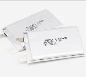 523450 1000mah <span class=keywords><strong>3</strong></span>.7v yanmaz ultra ince ucuz lityum polimer iyon pil hücre paketi pil akıllı saat golf arabası - Product Image 1