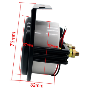 12V xe Ampe kế đo-52mm Quay số màu đen với màu xanh lá cây và màu đỏ kim, abs nhựa nhà ở, dễ đọc 60-0-60 Ampe mét - Product Image 3