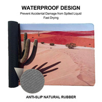 Tapis de souris de jeu personnalisé en caoutchouc naturel respectueux de l'environnement, matériau de haute qualité, imprimé par sublimation, thème de paysage, en stock