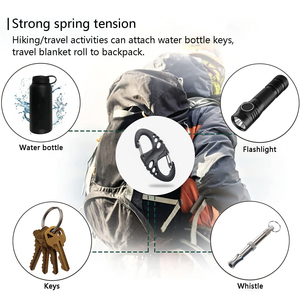 Anahtarlıklar klip S karabina Biners plastik yaylı kancalar toka açık Paracord arazi Yard anahtarlık anahtarlık klipler DIY zanaat kitleri - Product Image 5