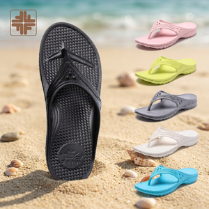 Chaussons noirs ultra-confortables antidérapants pour hommes, tongs d'été - Product Image 1