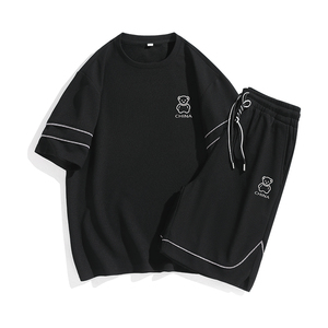 ANSZKTN setelan Fashion kasual pria, lengan pendek musim panas - Product Image 3