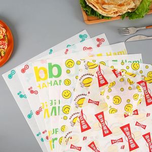 Low MOG Food Grade <b>Greaseproof</b> Burger Wrap Custom logo Food Wrapping <b>Paper</b> Oil Proof Hamburger <b>Paper</b> - Product Image 6