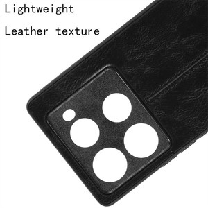 Khâu thiết kế Retro PU Leather trường hợp điện thoại cho Infinix Lưu ý 40 Pro cộng với Pro/Lưu ý 40 4G Matte Cover quay lại bảo vệ trường hợp - Product Image 3