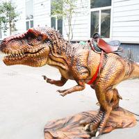 Balade électrique réaliste de taille réelle sur un dinosaure animatronique pour le parc d'attractions