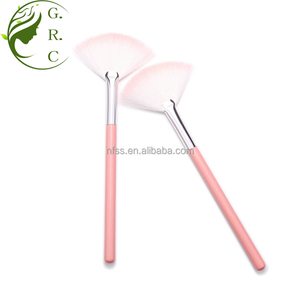 Jala-cerdas acrílicas de madera personalizadas, pintura de uñas artísticas, maquillaje en forma de abanico, resaltador de colorete rosa, ventilador - Product Image 3