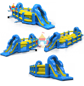 Course d'obstacles gonflable pour adultes et enfants, location commerciale en plein air, course d'obstacles gonflable pour sports de plein air - Product Image 1