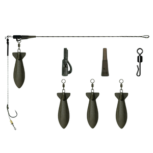 Rig de pêche à la carpe Missile Teardrop Swivel Sinker Rig Anti Current Reverse Bottom Dip Coated Long Cast 61cm 42g à 128g - Product Image 3