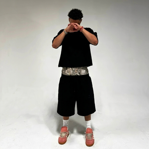 Shorts de survêtement molletonnés épais 7786 pour hommes – Prix bas, logo personnalisé, décontracté, gym, double ceinture, streetwear, hip-hop, coupe ample - Product Image 2