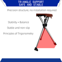 Canne de marche télescopique en aluminium à 3 pieds, portable, médicale, avec siège, légère, pliable, chaise de béquille pour personnes âgées, utilisation en extérieur
