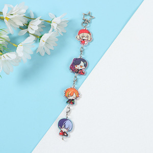 LLavero acrílico para parejas, accesorios pequeños creativos personalizados, sándwich de doble cara, juego bidimensional, Dios original que rodea - Product Image 1