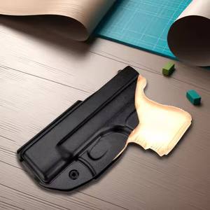 Iwb Hunting Kydex Gun <span class=keywords><strong>Holster</strong></span> Zwart Verborgen Draagtas Binnenkant Tailleband Met Verstelbare Cant Posi-Click Retentie Ontworpen Voor G26 - Product Image 6