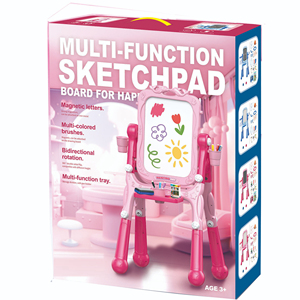 Juguete Educativo para Niños, Pizarra Vertical 4 en 1 con Silla, Mesa de Baloncesto para Niños, Rompecabezas, Dibujo Artístico - Product Image 1