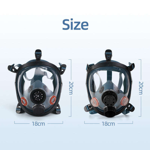 Respirador de Cara Completa con Máscara de Silicona, Filtros Reemplazables para Vapores Orgánicos, Diseño Reutilizable de 3 Capas para Protección Contra Polvo Químico y Gases - Product Image 2
