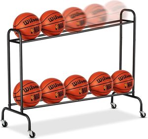 Soporte Vertical Multifuncional Para Bolas, Estante De Almacenamiento De Equipos Deportivos Para Gimnasio, Garaje, Hogar, Soporte De Exhibición De Pelotas Deportivas De 4 Niveles (color Blanco