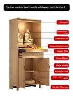 Autel Bouddhiste en Bois Massif, Nouveau Meuble Vertical de Style Chinois, Autel Familial, Table d'Offrande pour Guan Gong et le Dieu de la Richesse