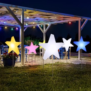 Luces Starlight para Exteriores, Impermeables, con Forma de Estrella, Alimentadas por Batería, Decoración para Jardín y Bodas, Lámpara LED Multicolor - Product Image 1