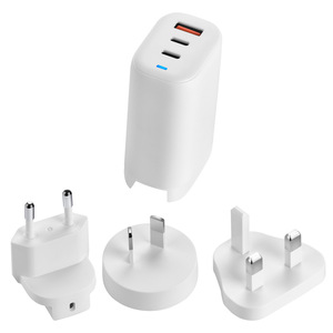 Chargeur USB 3 ports GaN 65W CE SAA FCC, adaptateur mural pliable PD QC3.0, charge rapide USB-C 5v/3a, alimentation de bureau, téléphone portable - Product Image 3