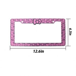 Marco de Matrícula de Plástico con Impresión UV y Lazo Personalizado para Decoración de Autos - Product Image 3