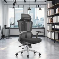 Fauteuil de bureau de direction moderne et ergonomique en tissu, pivotant, de luxe, à dossier haut, confortable, avec soutien lombaire réglable, certifié