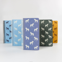 Cuaderno Espiral de Hojas Sueltas con Estampado de Caballo Dala A6L, Diseño de Arte Folclórico Escandinavo, 100 Hojas, Cubierta de Papel, Diario de Escritura, Regalo