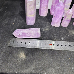 6-10cm vendita calda naturale Reiki cristallo curativo pietre viola <span class=keywords><strong>Kunzite</strong></span> punto torre per la decorazione - Product Image 5