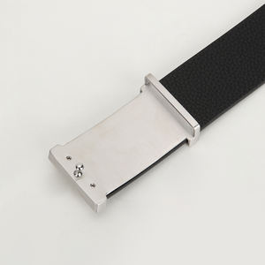 Ceintures en cuir à boucle en acier formelle pour hommes de luxe de haute qualité personnalisable réglable facile à utiliser - Product Image 6