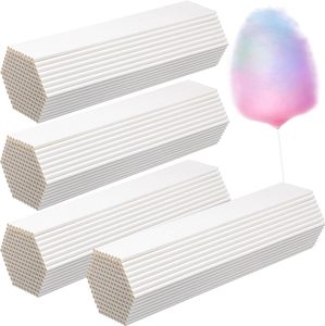 Bâtonnets en papier blanc écologiques 10x300mm de qualité alimentaire pour barbe à papa, 30cm - Product Image 1