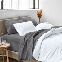 Ensemble de draps de lit OEM refroidissant draps en bambou/ensemble de housse de couette ensemble de literie avec taie d'oreiller