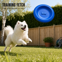 Jouet frisbee pour chien en EVA souple 21 cm, jouet interactif et écologique pour l'entraînement et le jeu de rapport, pour chiens de taille moyenne à grande, 5 couleurs, design classique et mignon