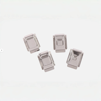 Moule de base en acier inoxydable de taille moyenne pour cassette d'encastrement de tissus, avec fond en métal pour paraffine, processus OEM/ODM personnalisé, finition histologique