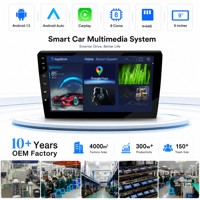 Radio Multimedia para Auto Android 13 de 9 Pulgadas T60, Reproductor Universal para Auto 4+64G con CarPlay Inalámbrico, Android Auto, DSP, HDMI