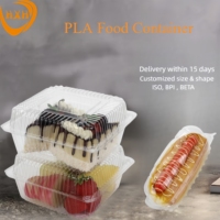 Aangepaste Milieuvriendelijke Pladisposable Clamshell Box Nieuwe Vers Fruit Verpakkingscontainer Stempelen Wegwerp Vers Fruit Container