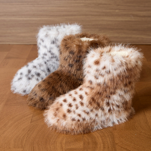Stivaletti da <span class=keywords><strong>Donna</strong></span> in Ecopelliccia alla Moda, Caldi e Comodi, Antiscivolo con Tacco Piatto per Esterni - Product Image 5