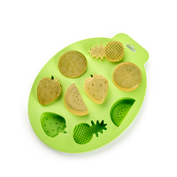 Moule à gâteau en silicone à 8 cavités en forme de fruits avec logo personnalisé, fraise, pastèque, orange, ananas, bac à glaçons pour outils à crème glacée