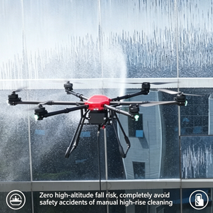 Drone <span class=keywords><strong>de</strong></span> nettoyage professionnel <span class=keywords><strong>pour</strong></span> le lavage des façades <span class=keywords><strong>de</strong></span> bâtiments <span class=keywords><strong>de</strong></span> grande hauteur avec transmission d'images longue distance et module d'évitement d'obstacles - Product Image 2