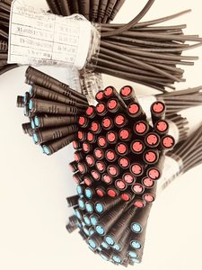 M6 M8 Havacılık Konnektörü Erkek - Dişi Takılabilir Bağlantı Kablo Demeti PTFE İzolasyonlu Elektronik Uygulama 12V 1m Uzunluk - Product Image 5
