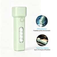 Linterna Pequeña Recargable por USB, Batería de 1200mAh, 170lm, COB Lateral, Cuatro Modos, ABS, para Senderismo, Viajes, Linterna LED de Mano